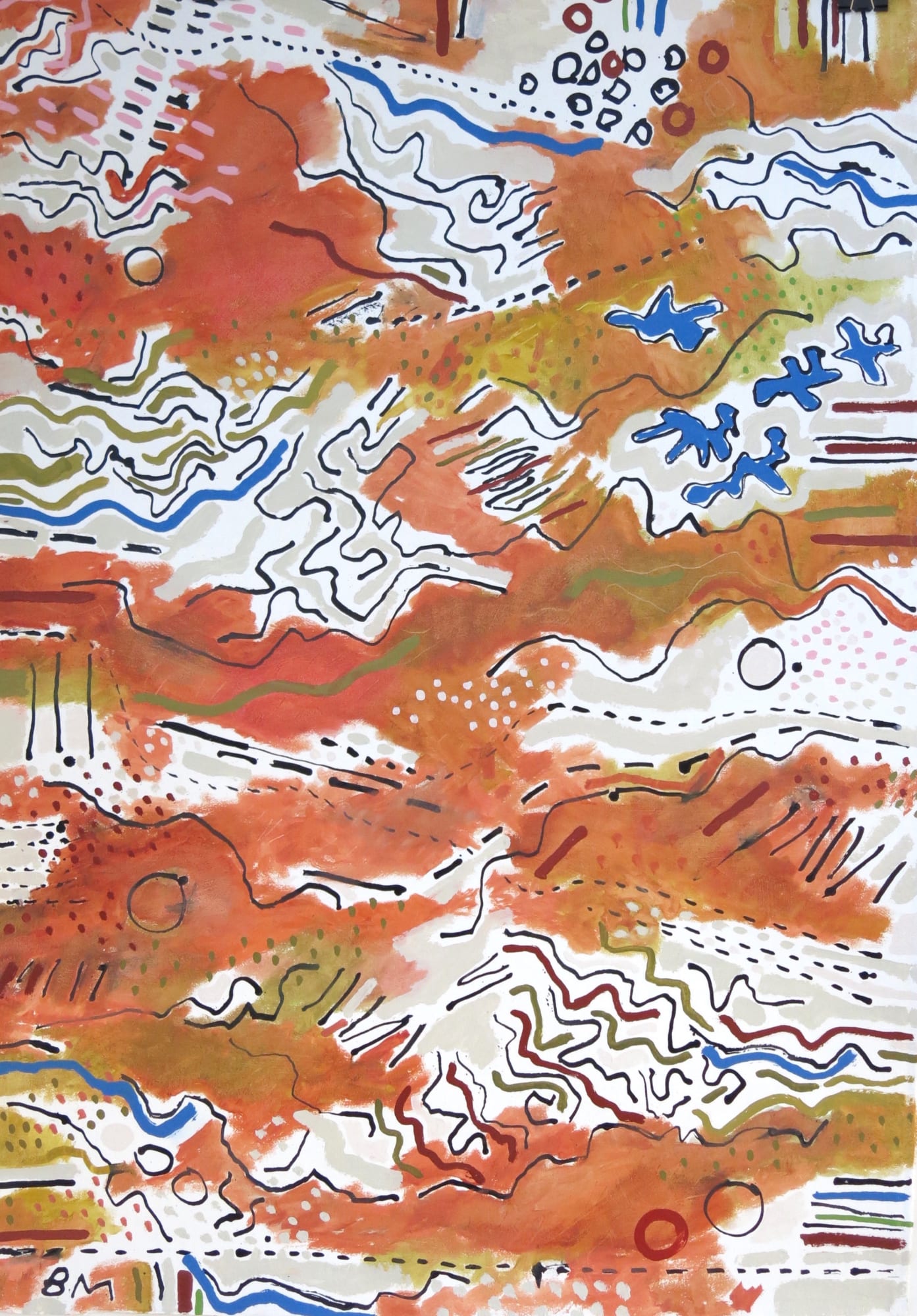 Barbara Macfarlane, Tropic of Capricorn Red Ochre, 2017