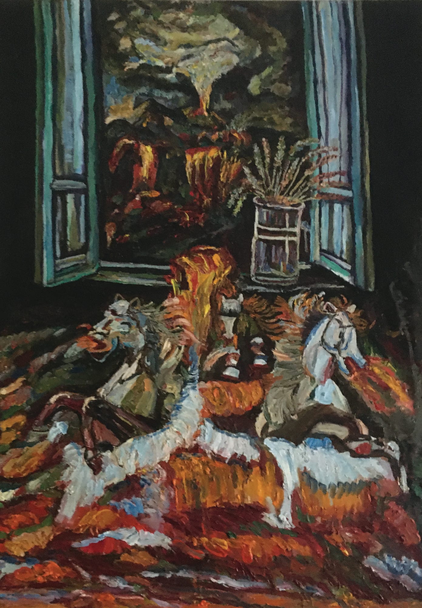 Sakhidad Yawari, White Horses at the Window, 2018