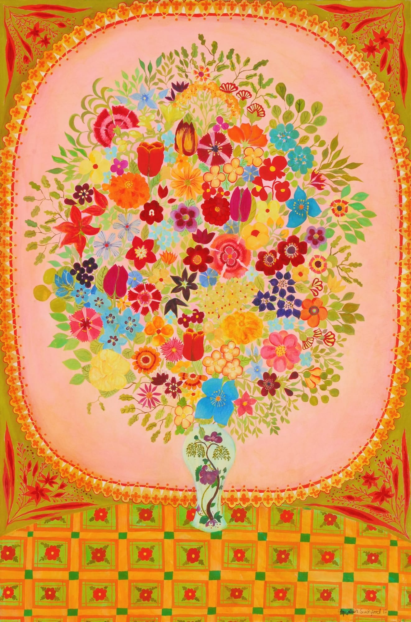 Hepzibah Swinford, Pink Flowers, 2012