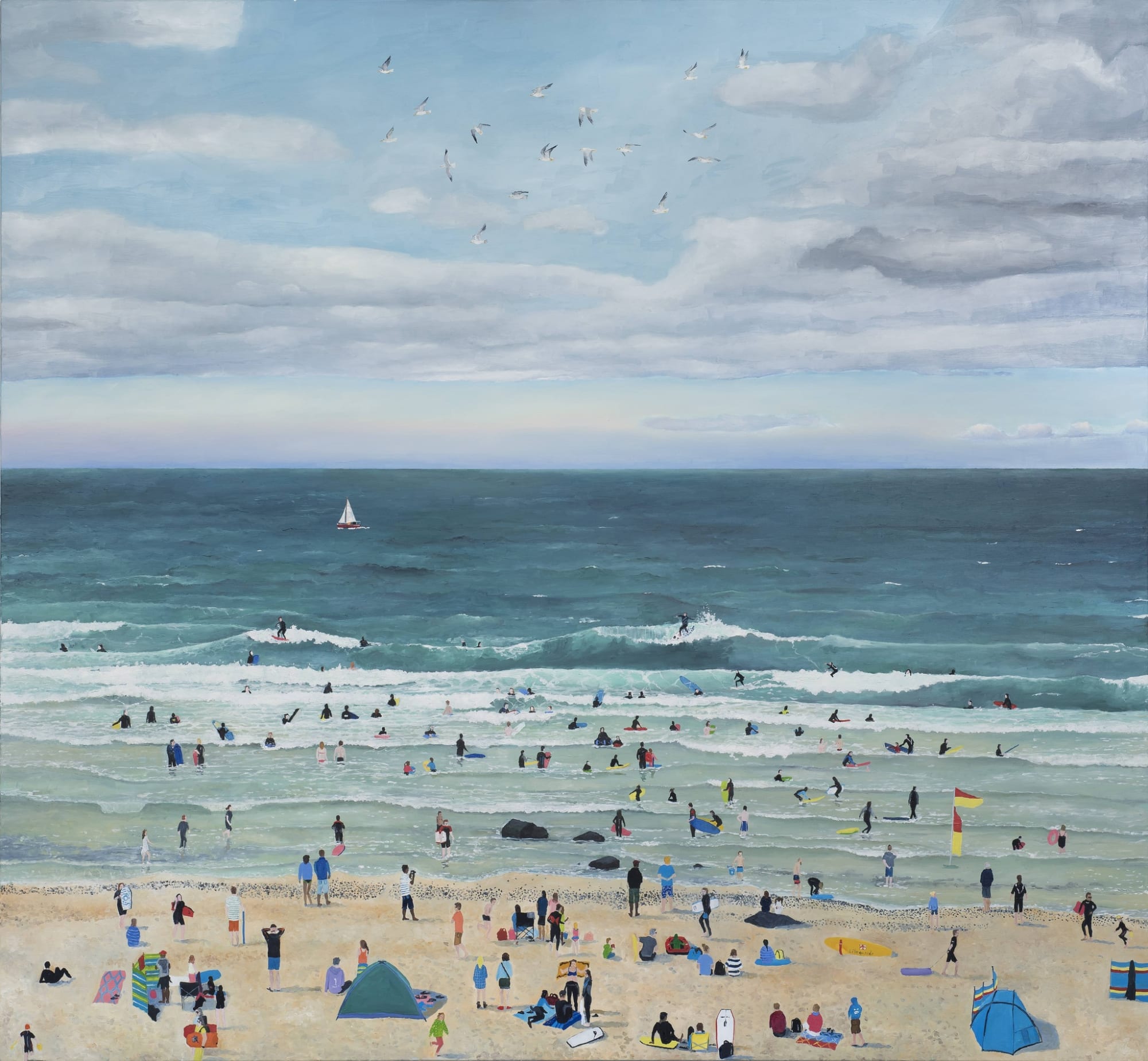 Emma Haworth, Surfers Cloudy Sky, 2014