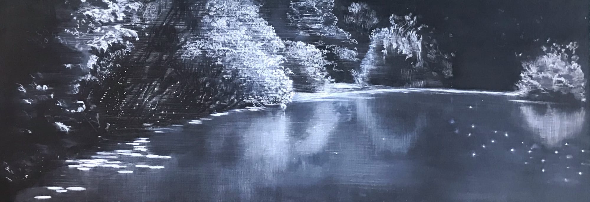 Sheila Clarkson, Reflections at Abbots Pool, 2018