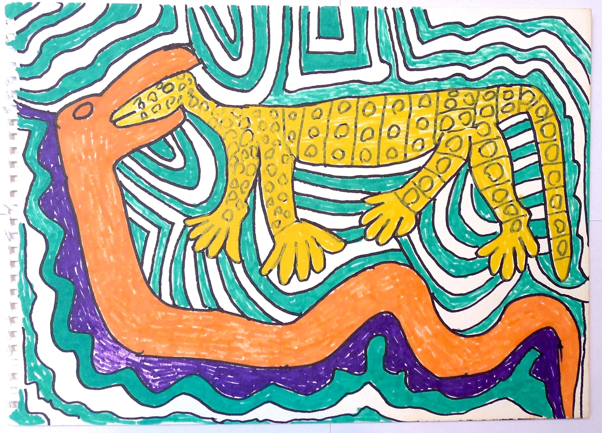 Jimmy Pike, Snake killing a goanna