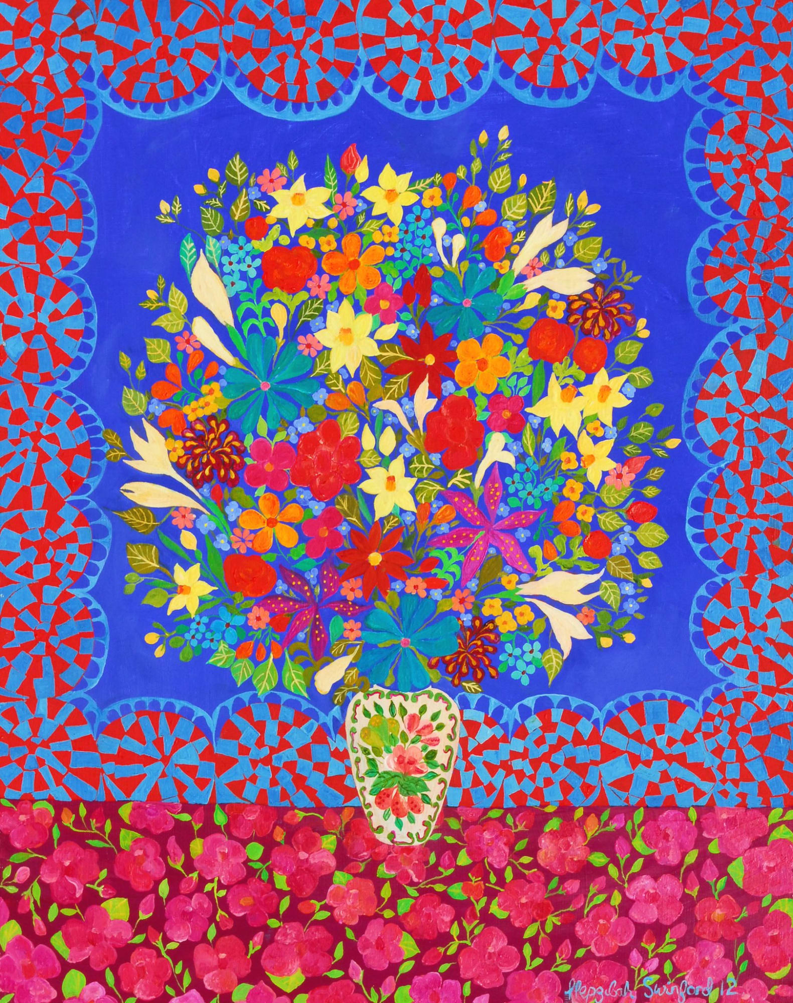 Hepzibah Swinford, Blue Flowers, 2012