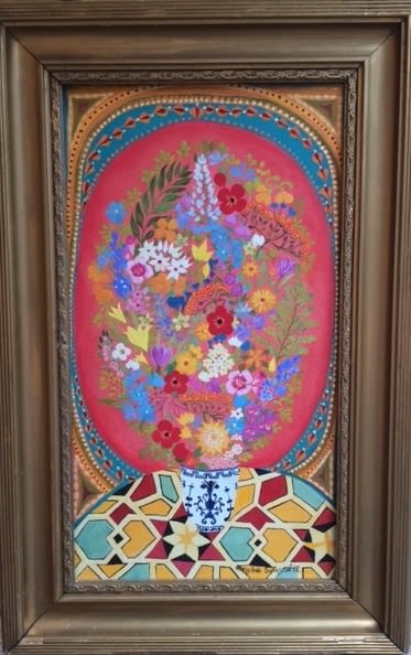 Hepzibah Swinford, Flowers with Mosaics, 2012