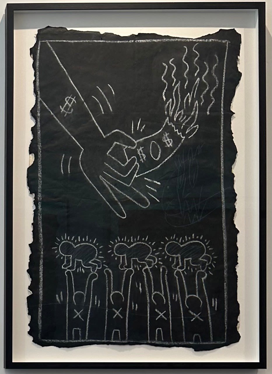 Keith Haring, Hand Burning Money, 1980's