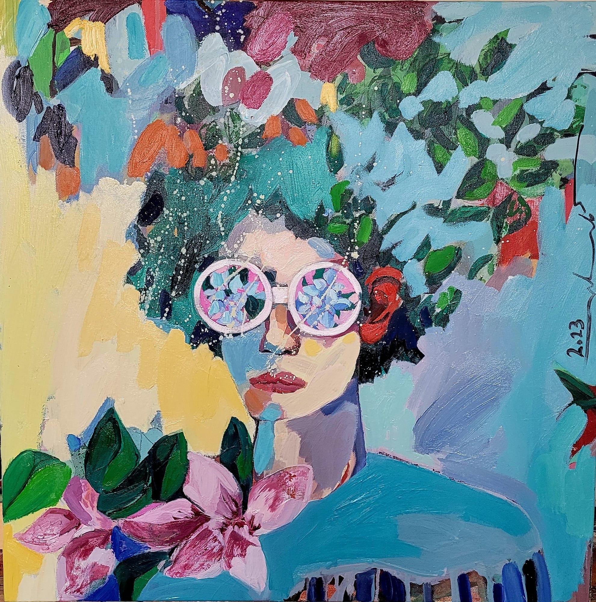 Golnaz Afraz, Blue Light, 2023