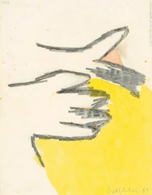 Franz Erhard WALTHER, Werkzeichnung (Mit Moritz und Lehman), 1969