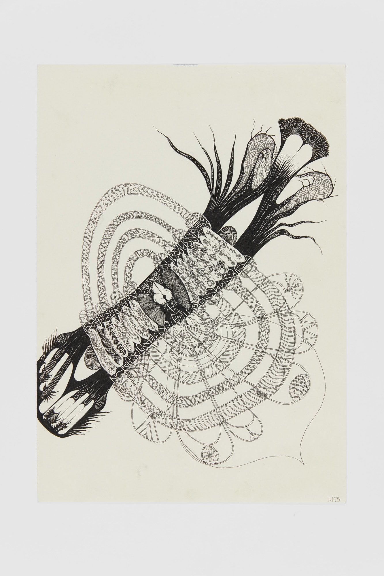 Ann CHURCHILL, 1.1.75 (Daily drawing), 1975