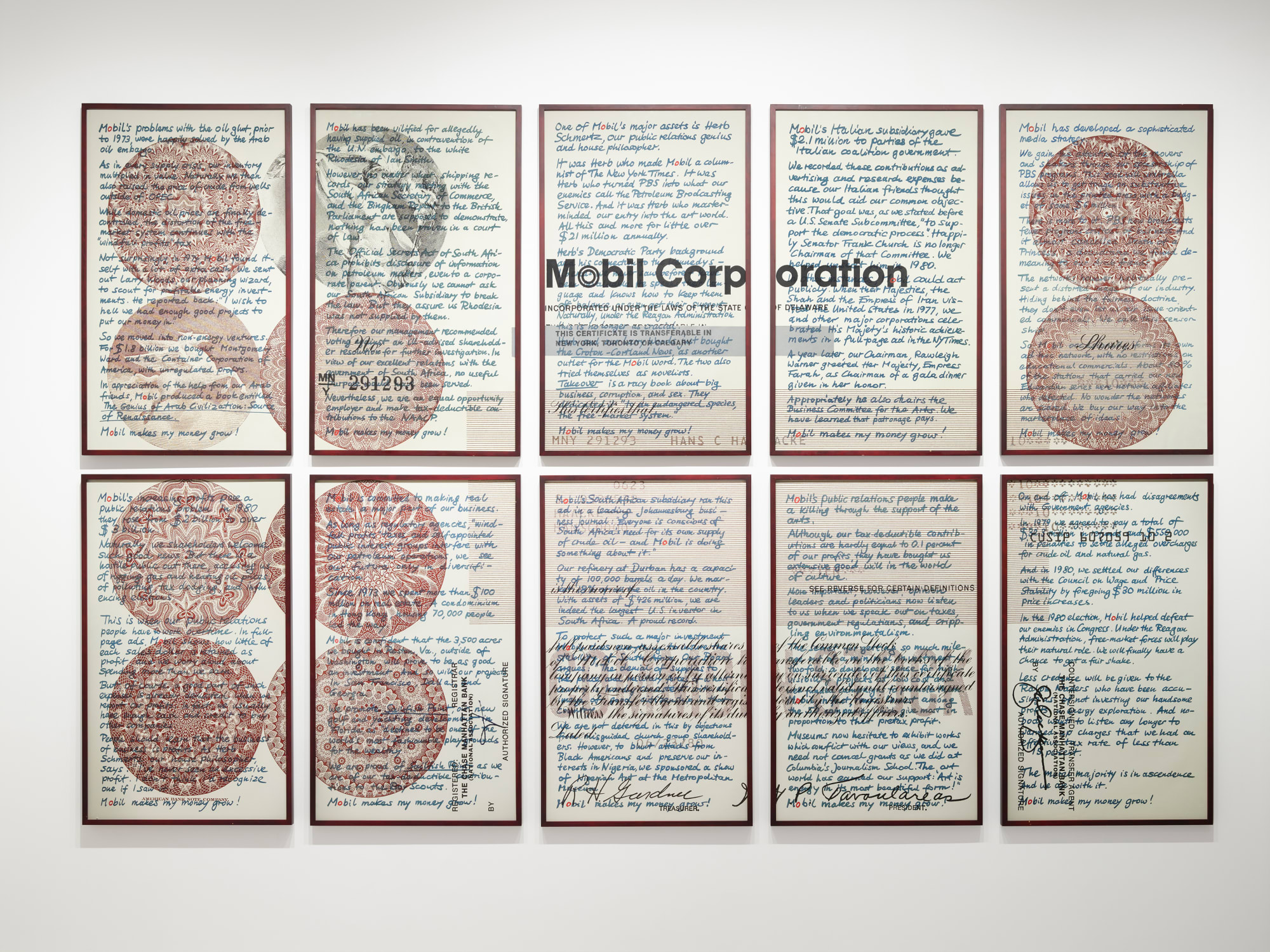 Hans HAACKE, Upstairs at Mobil: Musings of a Shareholder, 1981