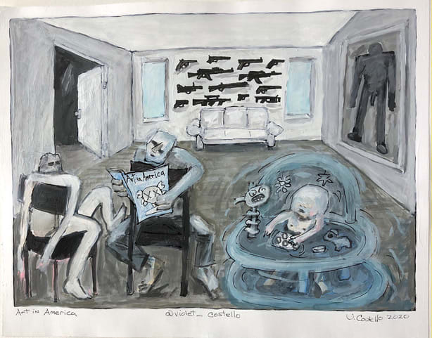 Violet COSTELLO, Art in America (sketch for Bringing Home Baby series), 2020