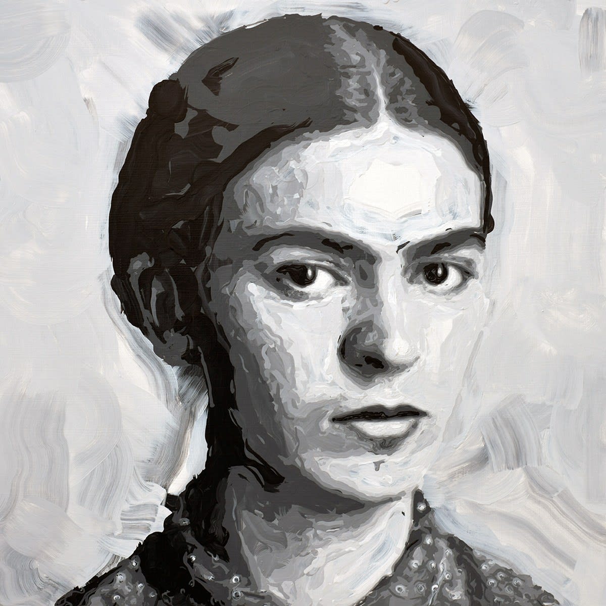 Rob and Nick Carter, Frida Kahlo - Robot Painting - Painting time: 19:31:28 - Stroke count: 6,080, 25-26 January 2020