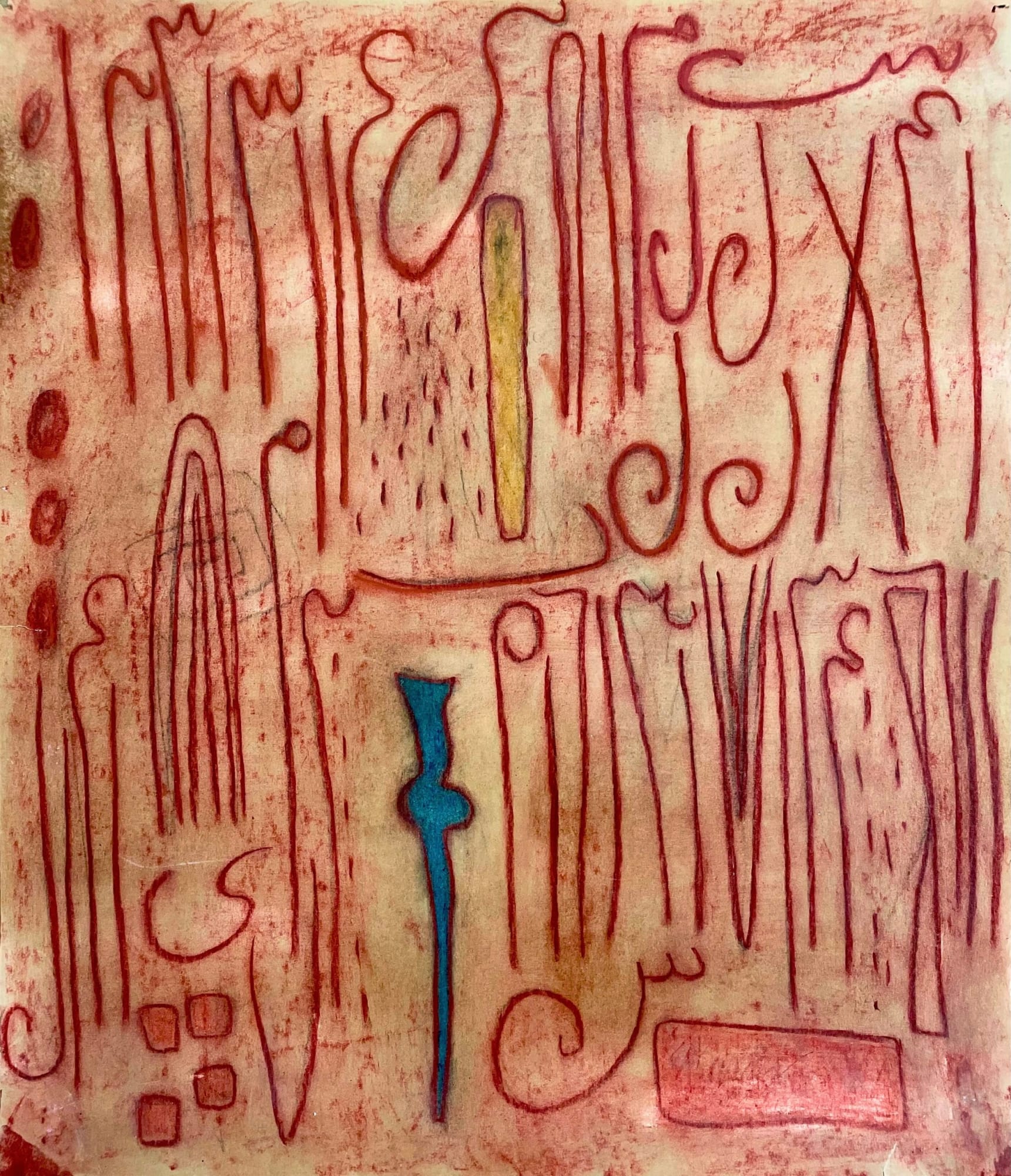 Turaj Ebrahimi, Turquoise Vase, Undated