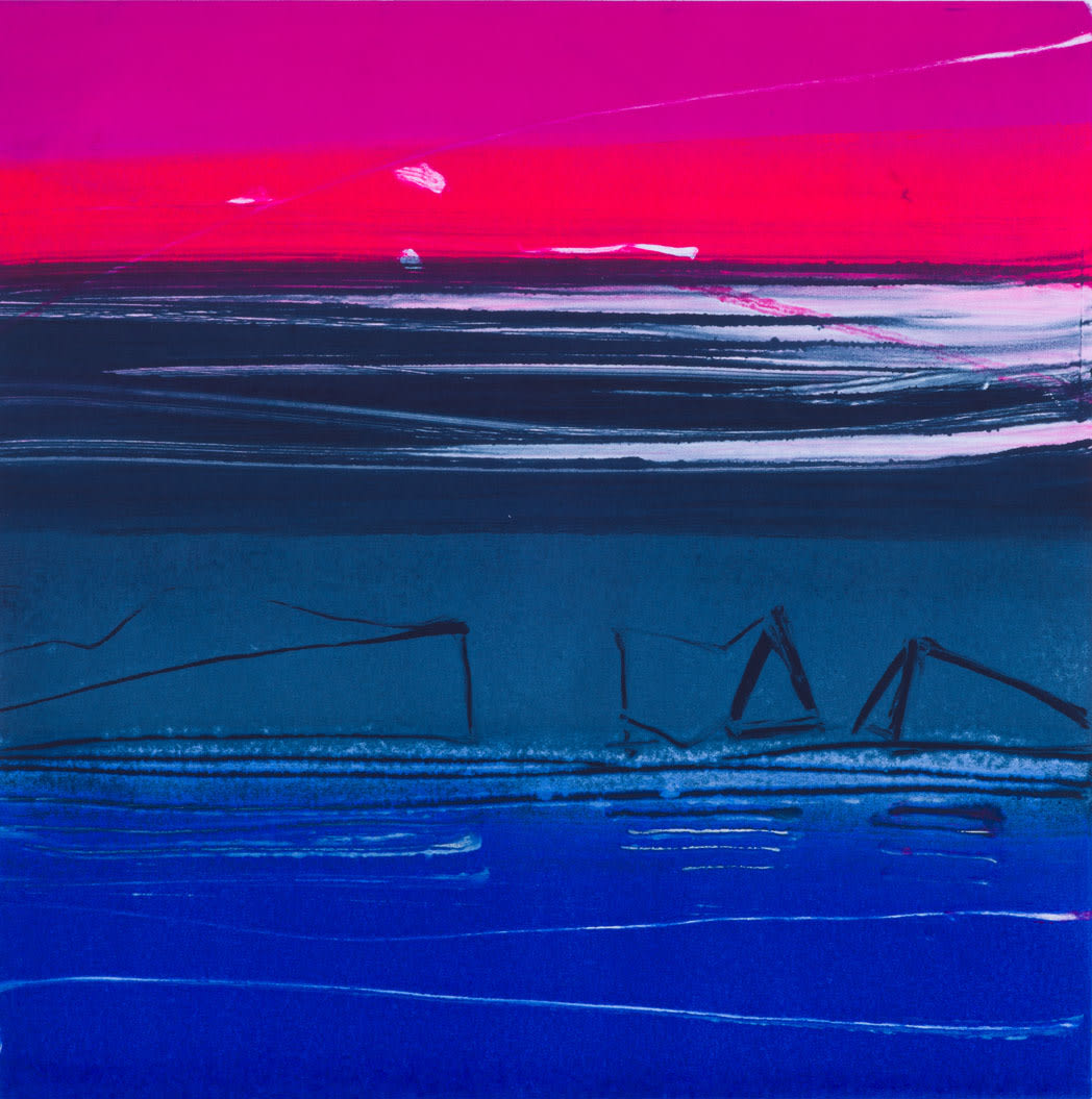 Barbara Rae RSA, Dark Bergs - Lancaster Sound, 2017