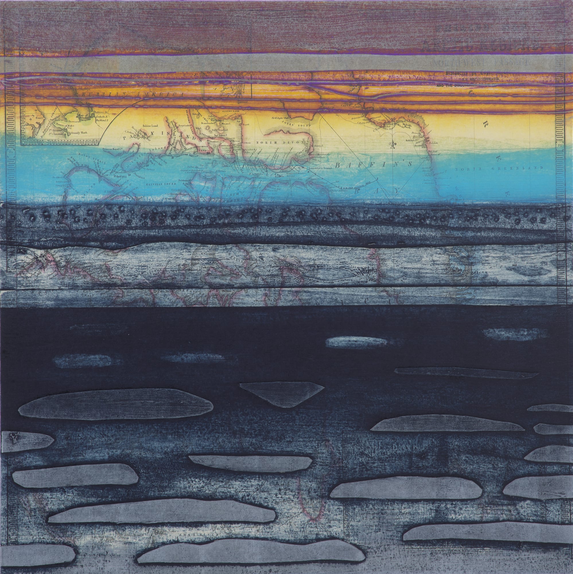 Barbara Rae RSA, Sea Ice - Northwest Passage, 2018