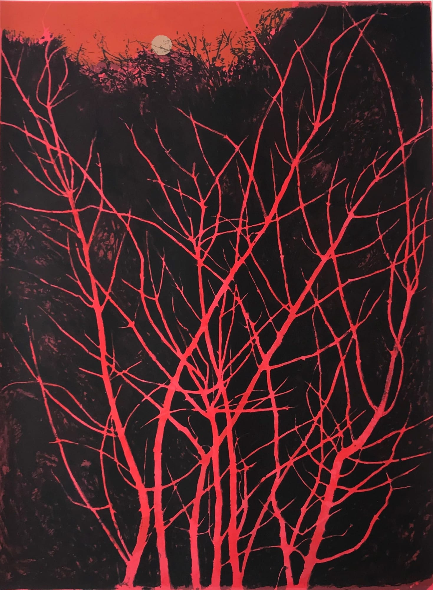 Victoria Crowe RSA, Coral Bark Maple and Wolf Moon