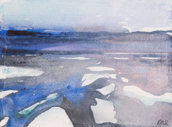 Barbara Rae RSA, Sea Ice - Peel Sound, 2017