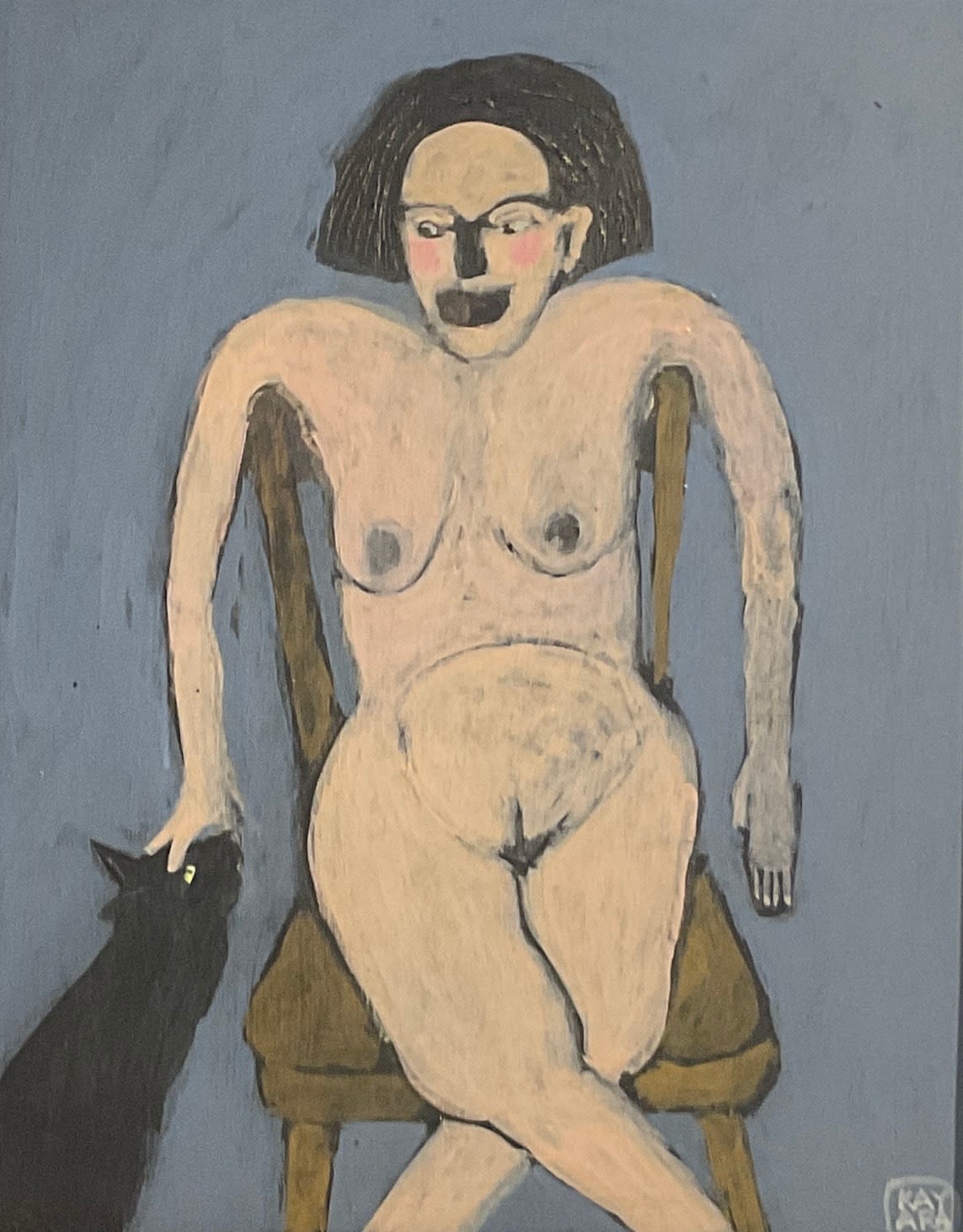 Kay Le Seelleur Ara, Woman and Black Cat, 2023