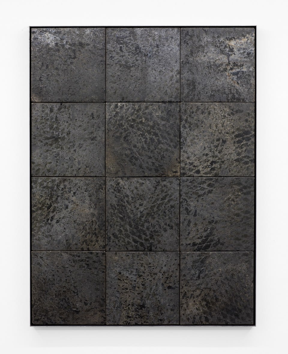 Clemens Wolf, Expanded Metal Tile Painting , 2019