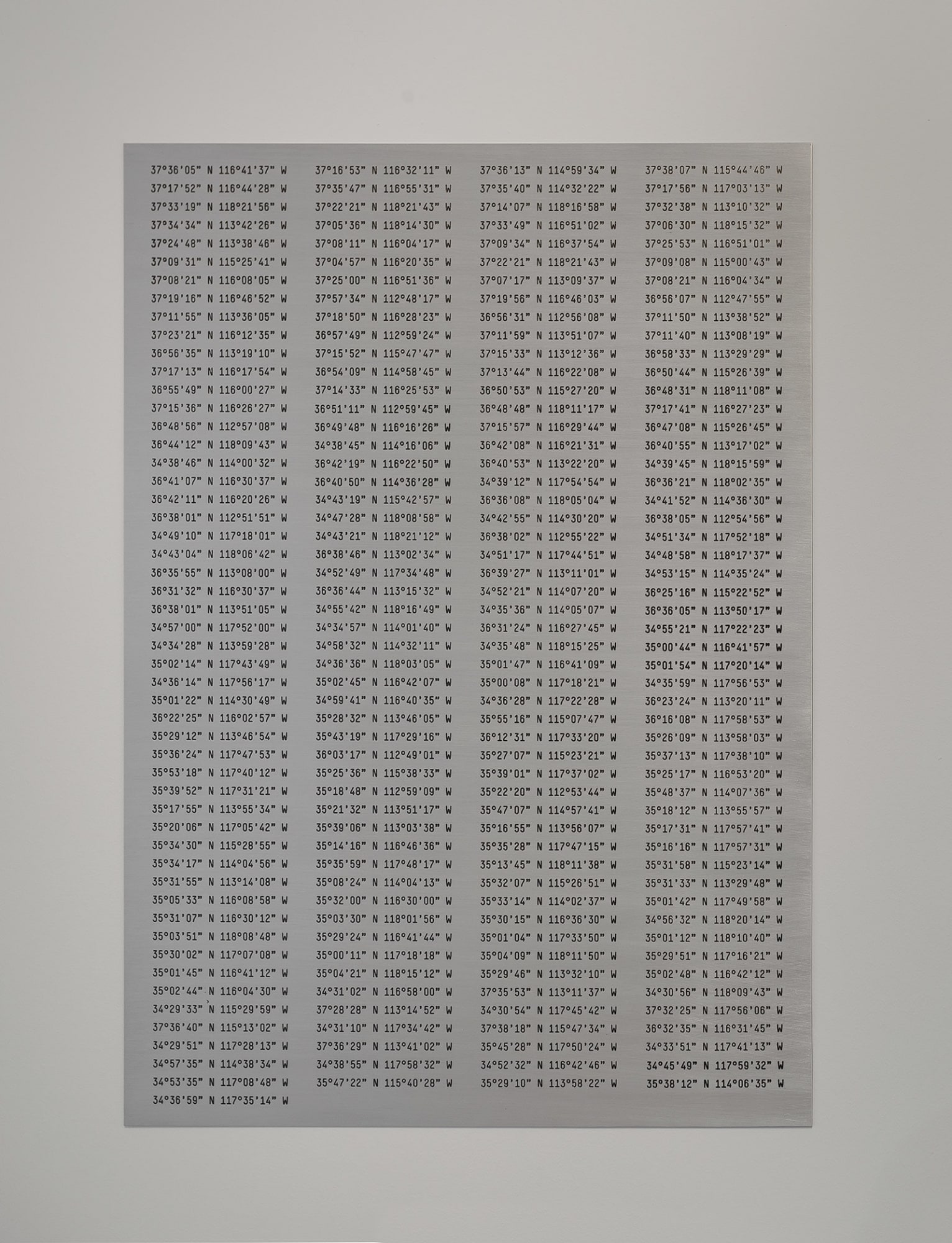 Sergen Şehitoğlu, MDAIP-Mojave Çölü Bilgilendirme Levhası (Varyasyon #1) | MDAIP - Mojave Desert Aluminium Information Plate (Variation #1), 2018