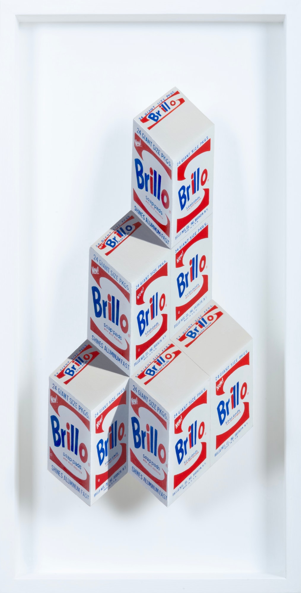 Patrick Hughes, Brillo Pile, 2024