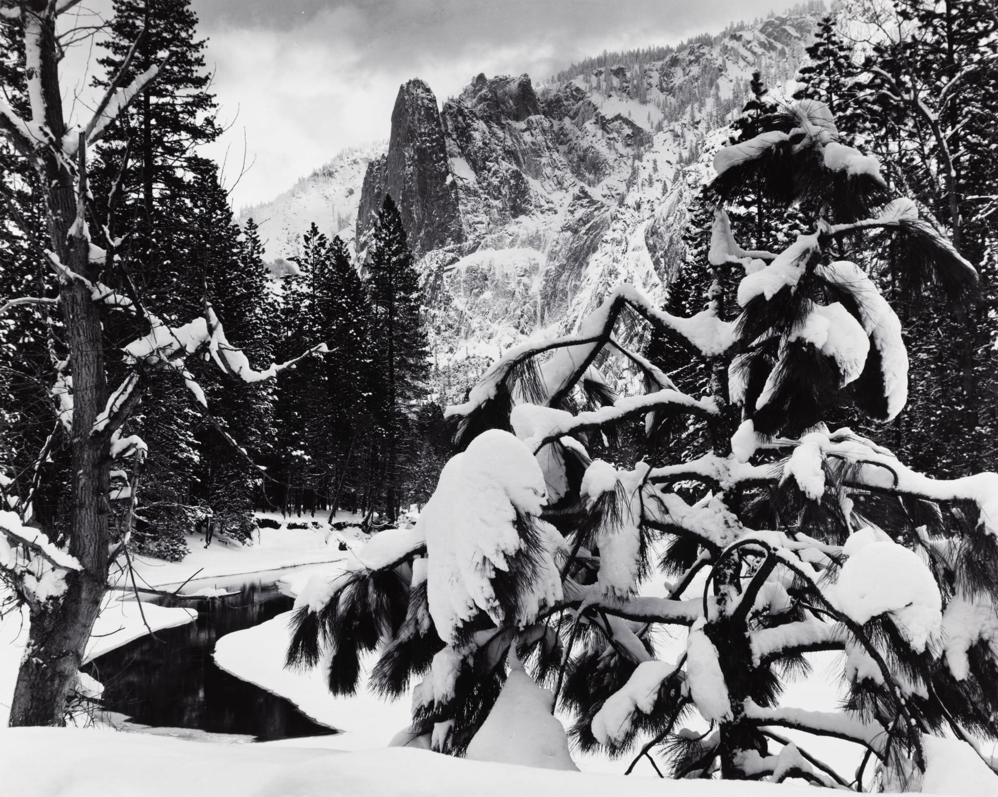 Ansel Adams, Sentinel Rock, Winter Dusk, Yosemite National Park, California, 1944