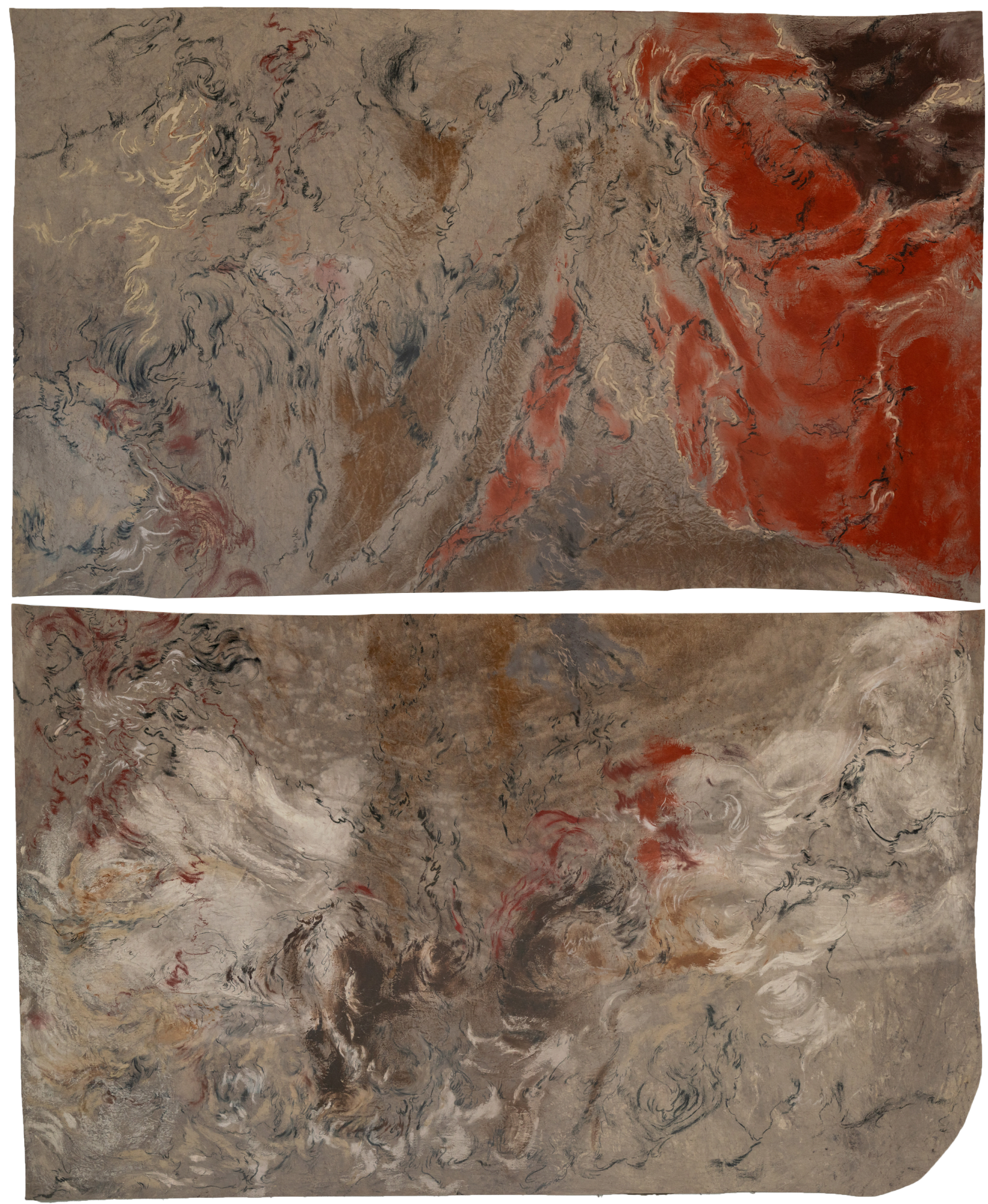 Monia Ben Hamouda, Blindness, Blossom and Desertification (diptych I), 2025