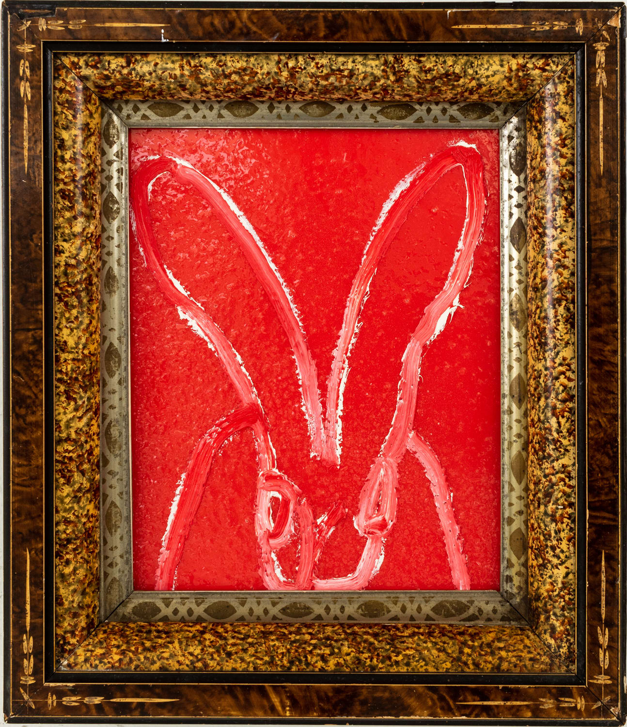 Hunt Slonem, Red X, 2021