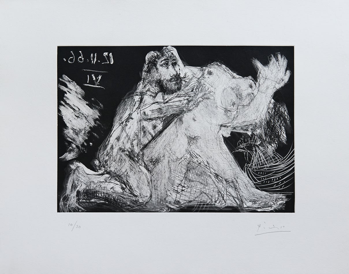 Pablo Picasso, Plate 12, from: Le Cocu Magnifique, 1968