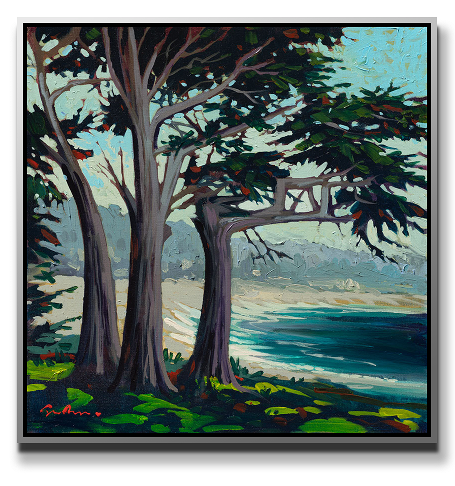 Simon Bull, Three Cypresses, 2021