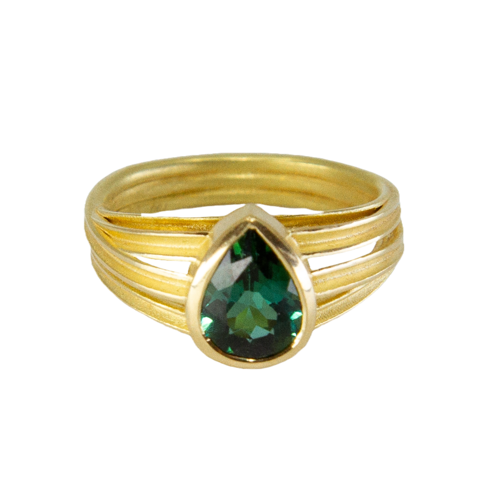 Barbara Heinrich, Pear Shaped Green Tourmaline Ring