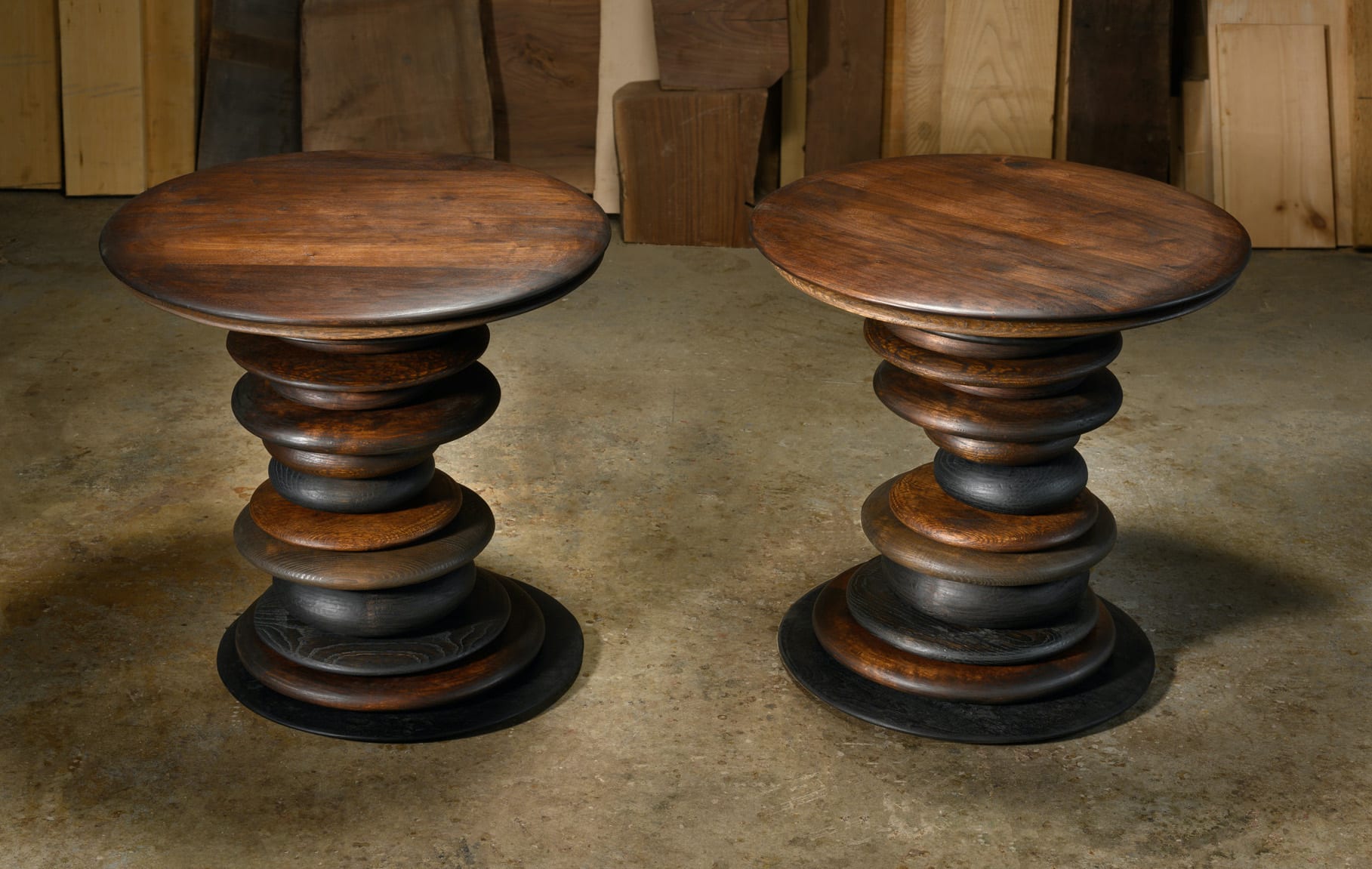 Christopher Kurtz, Skipping Stone Side Tables, 2020