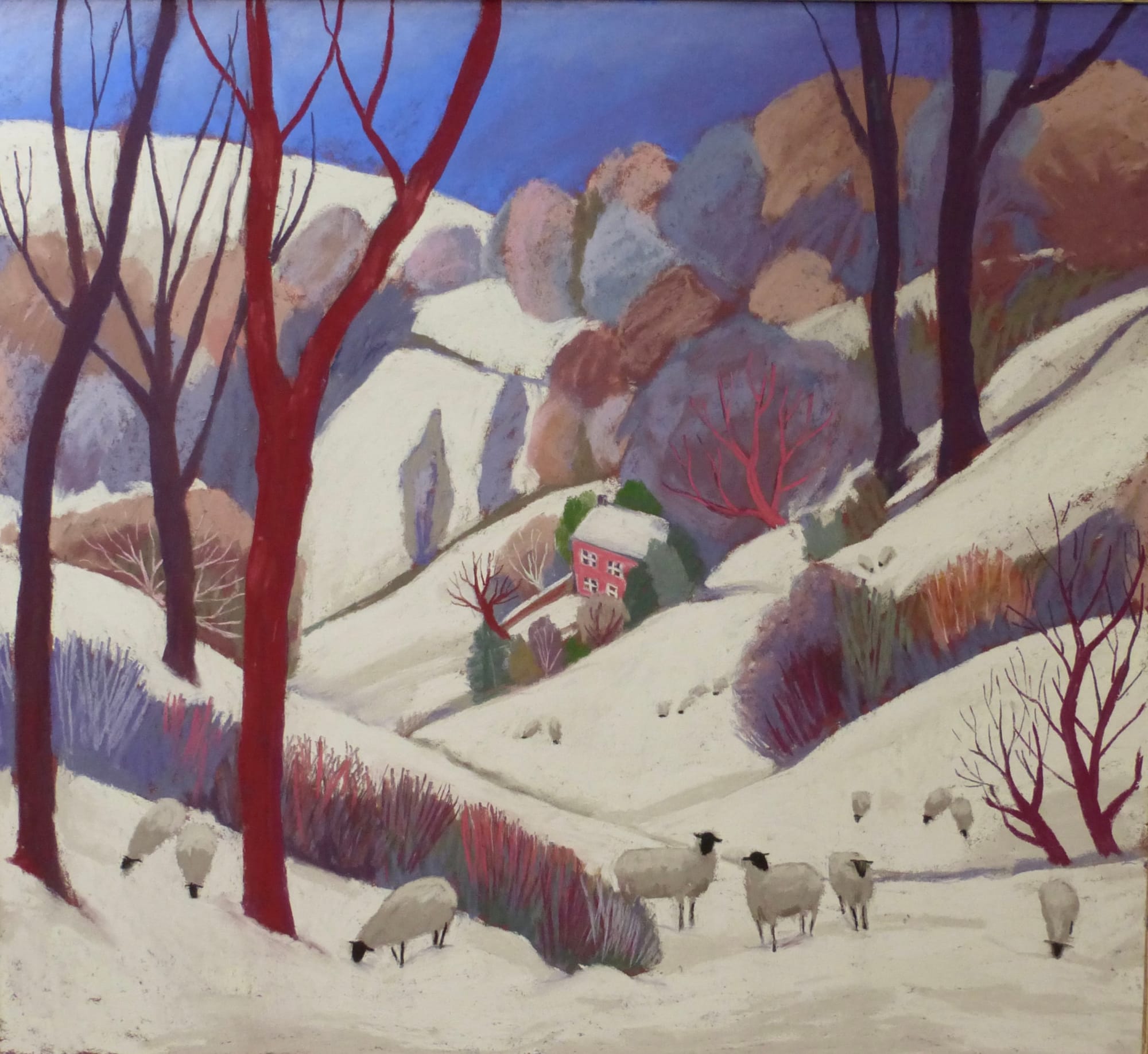 Sue Campion, Tall Trees and Pink House, 2024