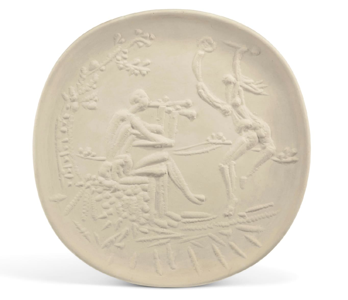 Pablo Picasso, Joueur de diaule et faune, 1956