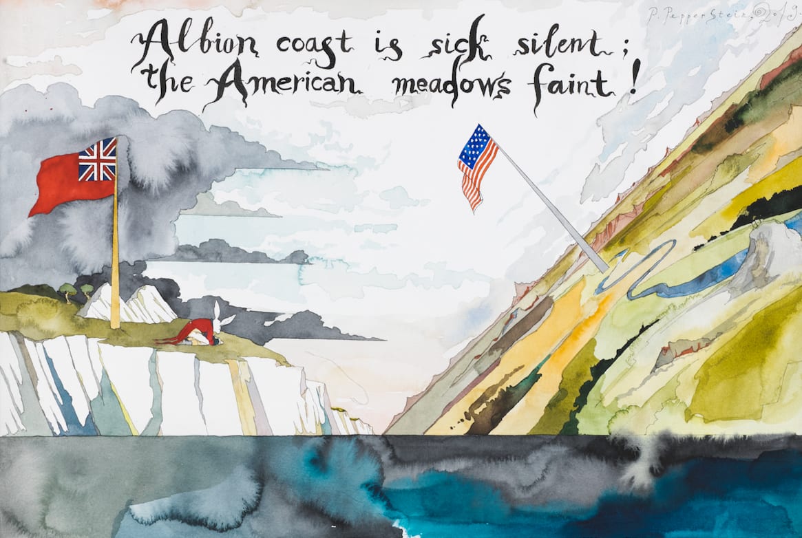 Pavel Pepperstein, Albion’s coast is sick, silent. The American meadows faint!, 2019
