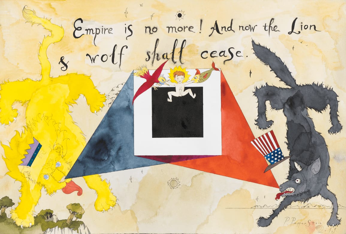 Pavel Pepperstein, Empire is no more! and now the lion and wolf shall cease., 2019