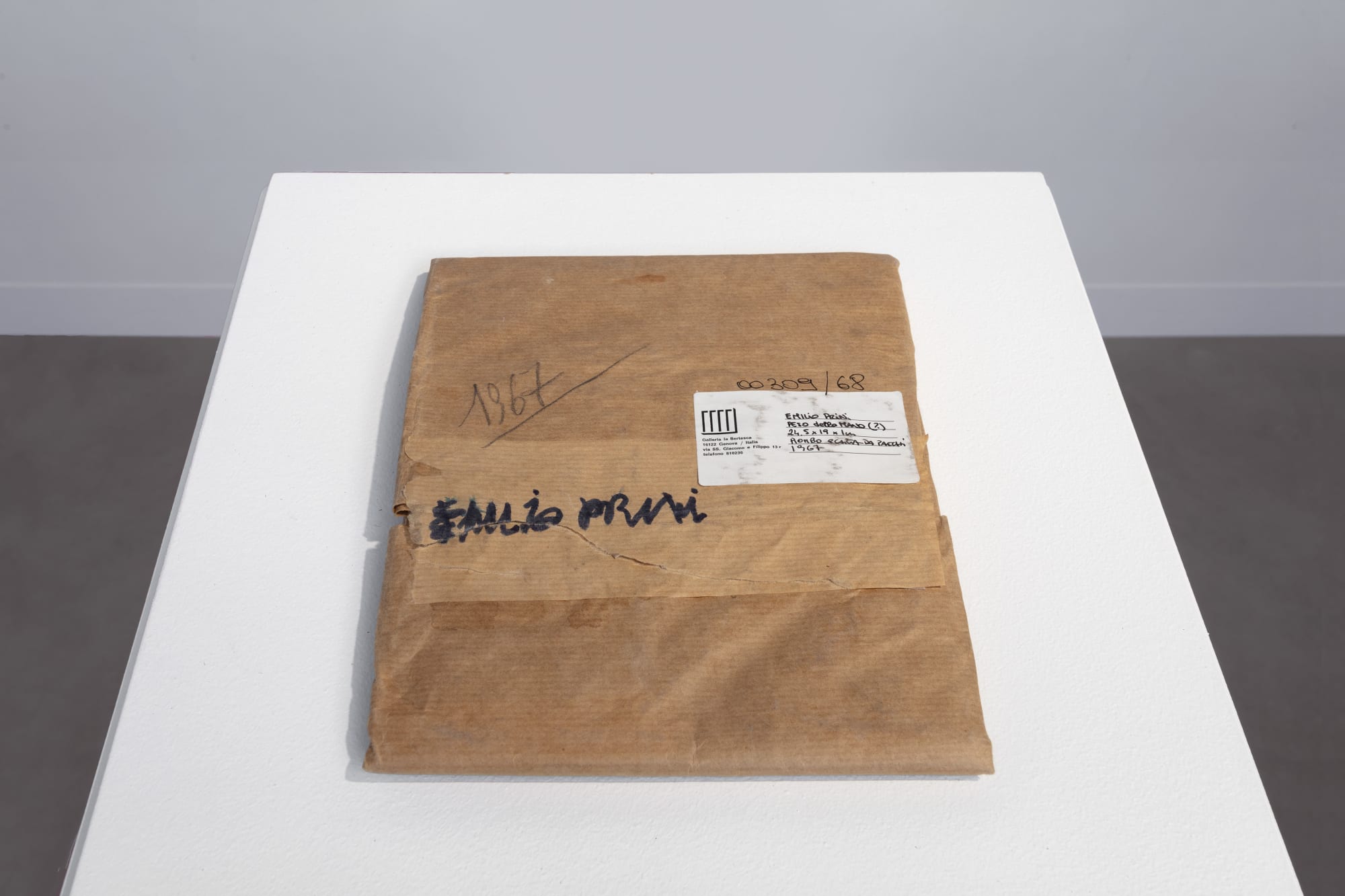 Emilio Prini, Peso della Mano, 1967-68