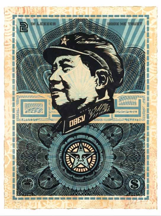 Shepard Fairey, Lesser Gods Mao, 2019