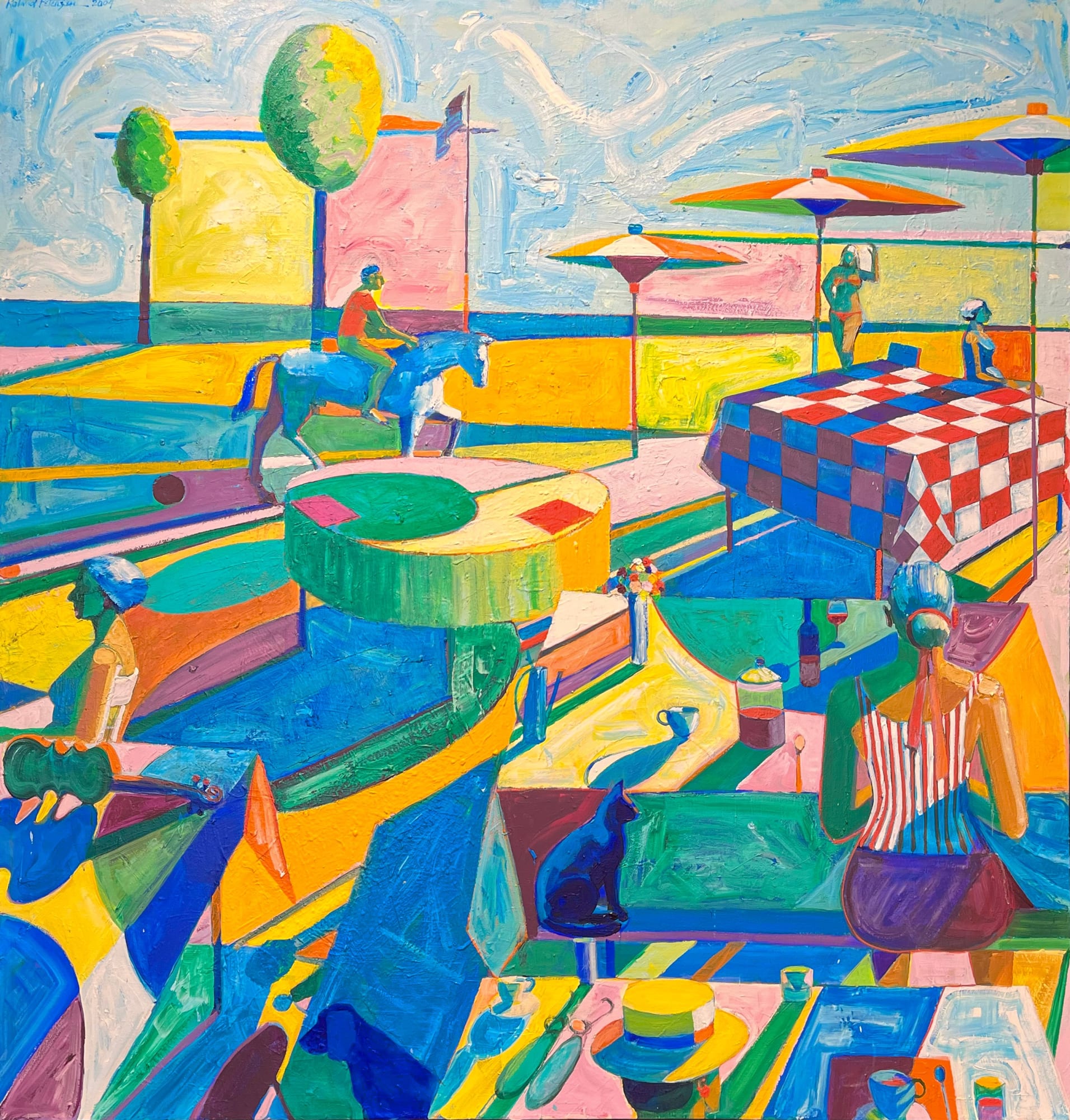Roland Petersen, Picnic with Violin and Horse, 2004