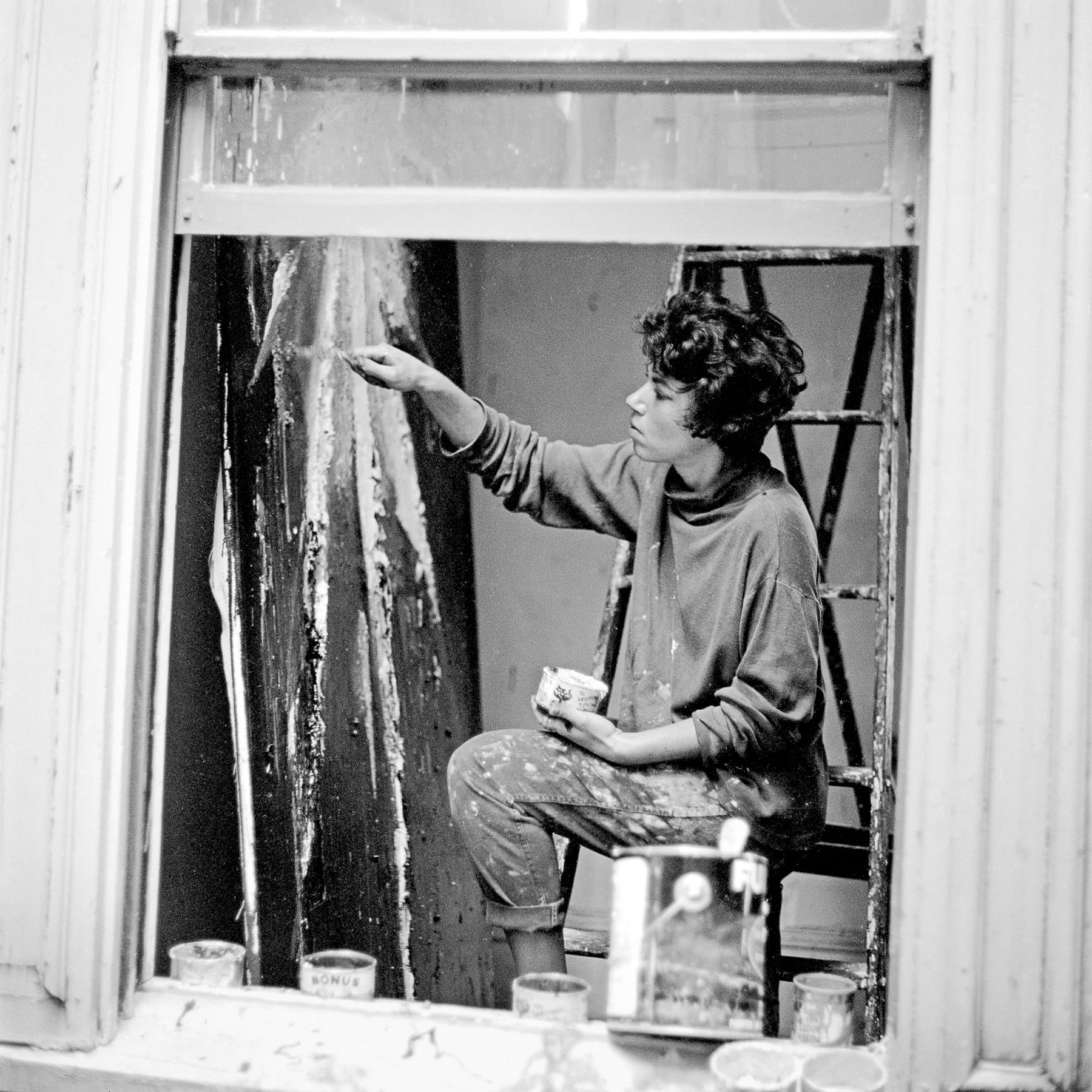 JERRY BURCHARD, Jay DeFeo working on "The Jewel", c. 1958-1960/2008