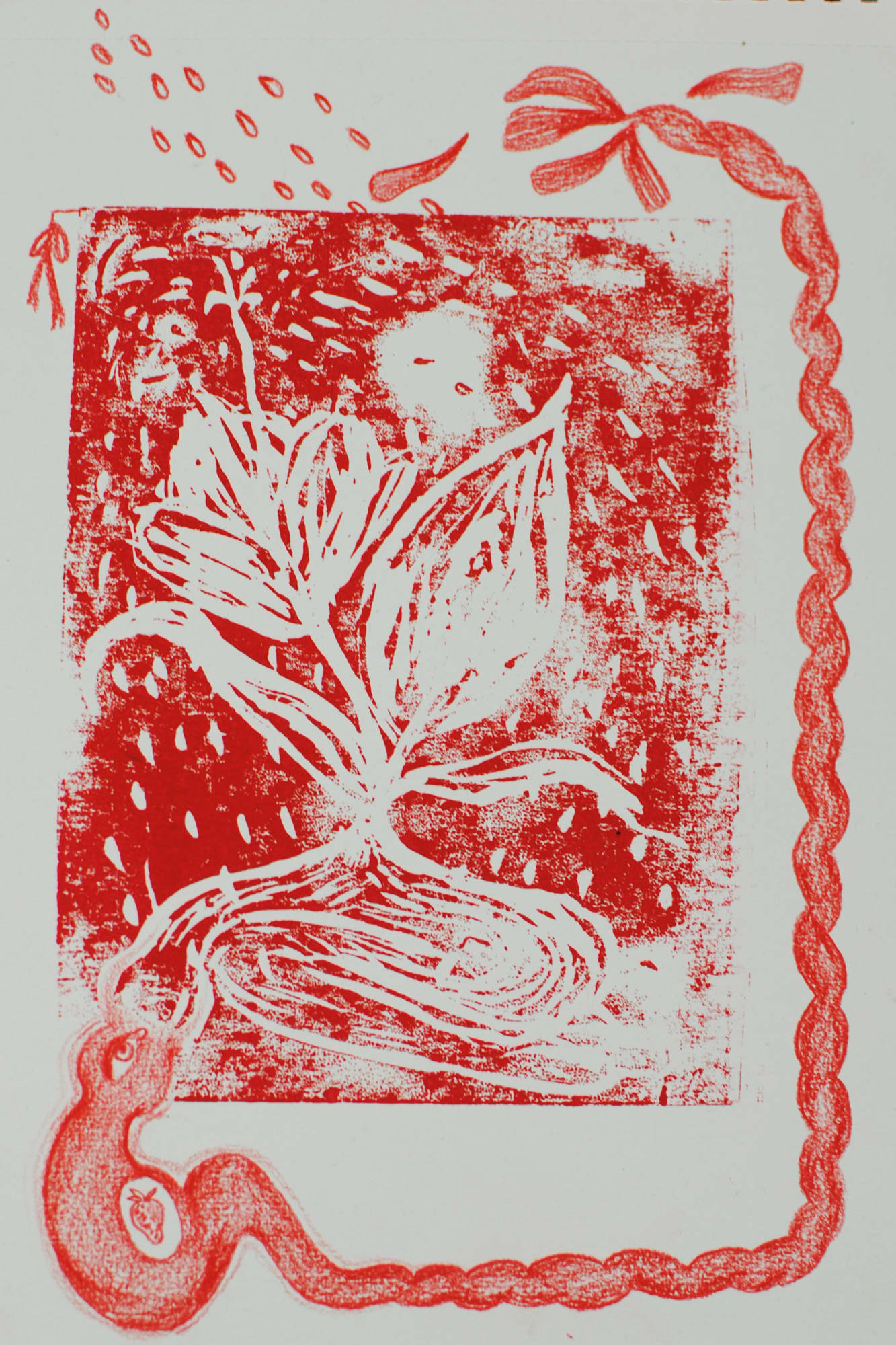 Alymamah Rashed, Me Red Will Grow a Strawberry Field #5, 2024