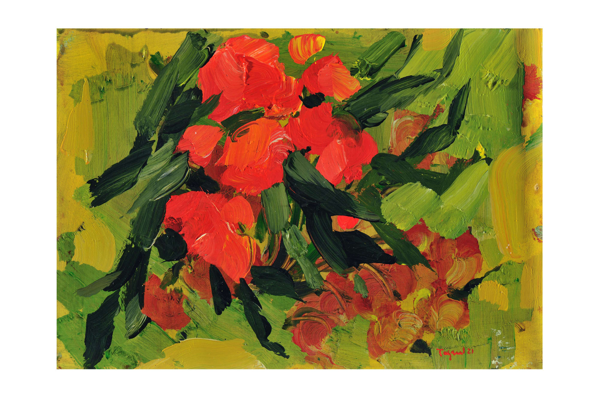 Tagreed Darghouth, From the series "To My Father, From Van Gogh’s Bouquets 2", 2021