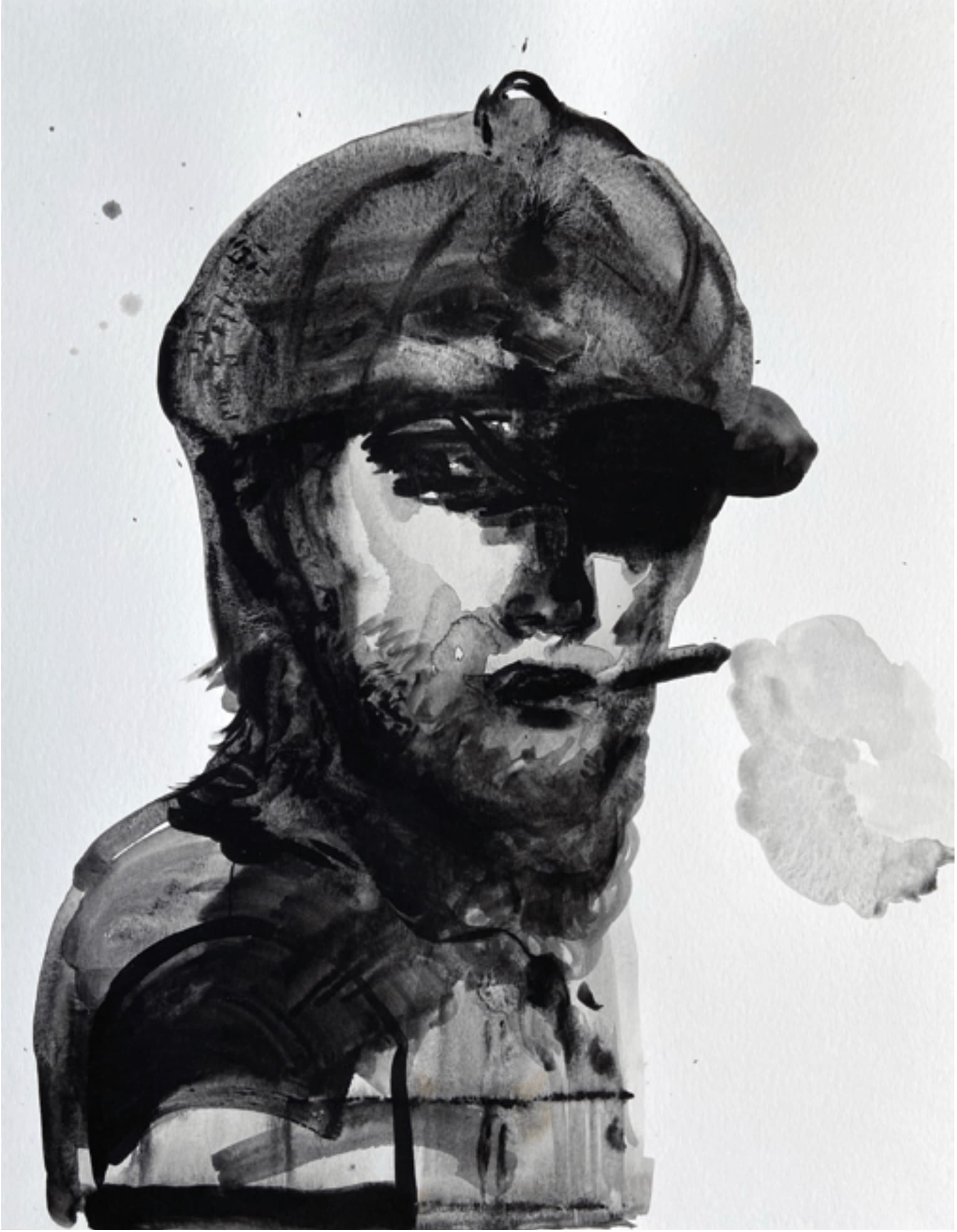 Suzy Spence, Smoker in Cap, 2020