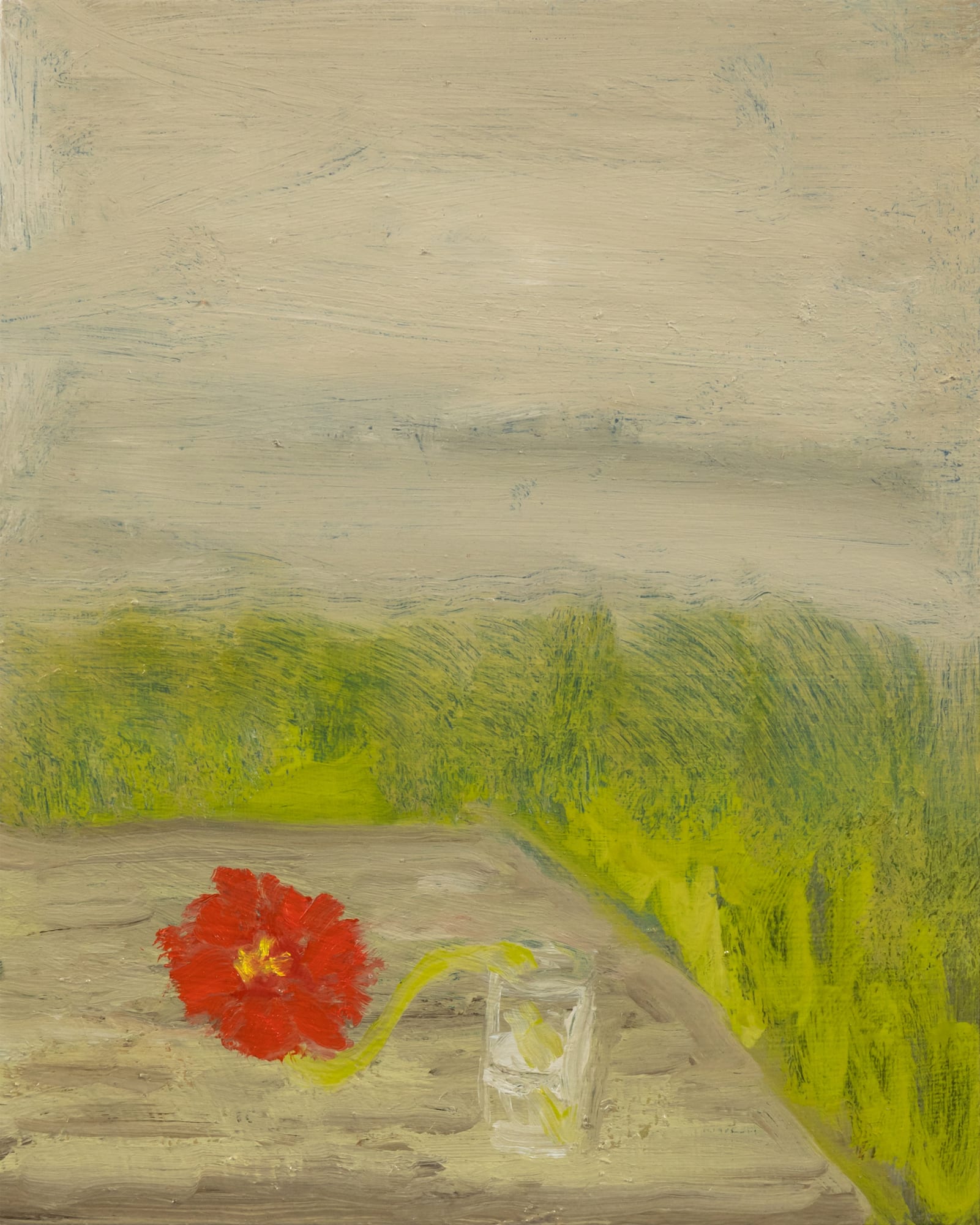 Kathryn Lynch, Red Flower in Mist, 2021