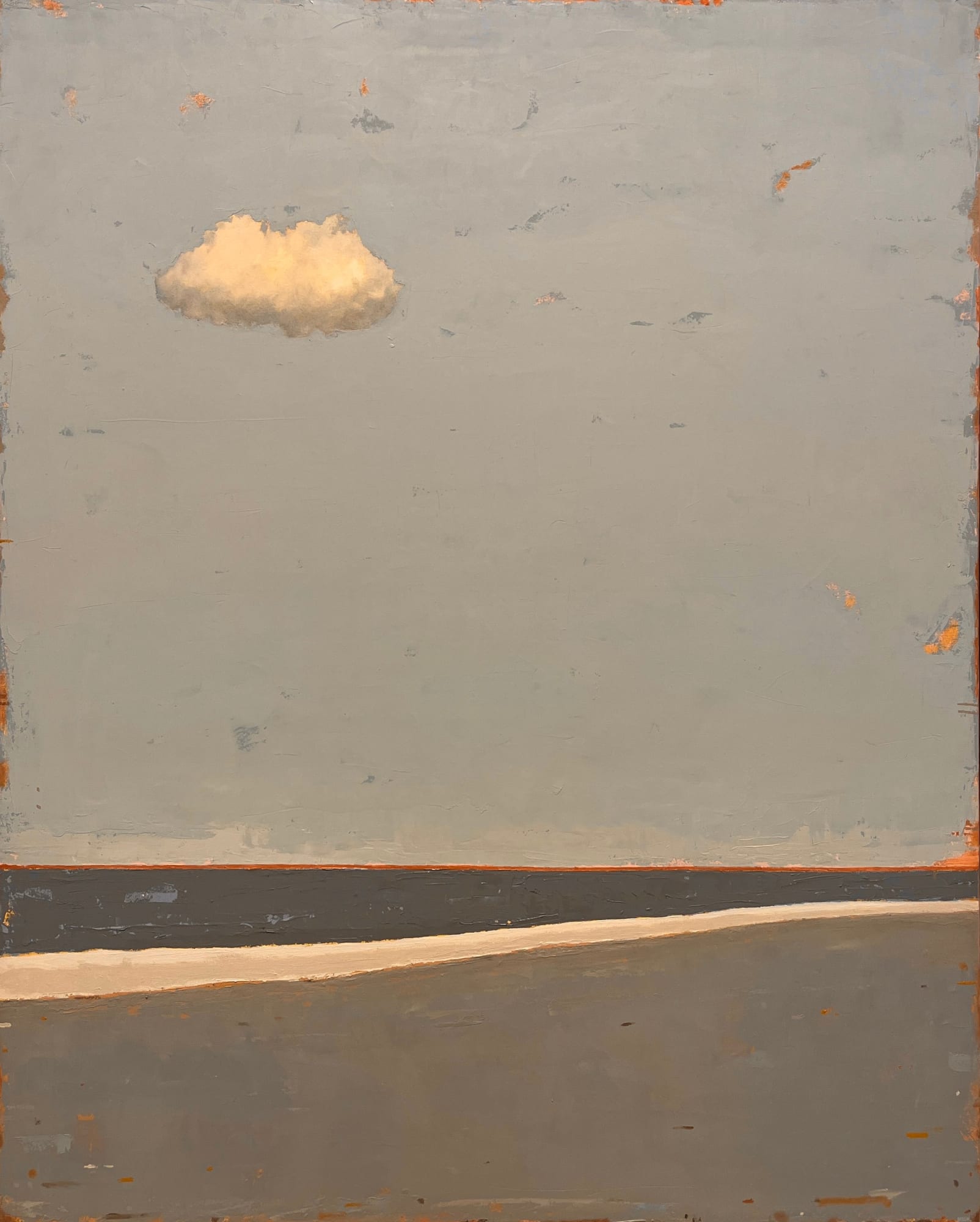 Diarmuid Breen, Lone cloud on a grey shore, 2025