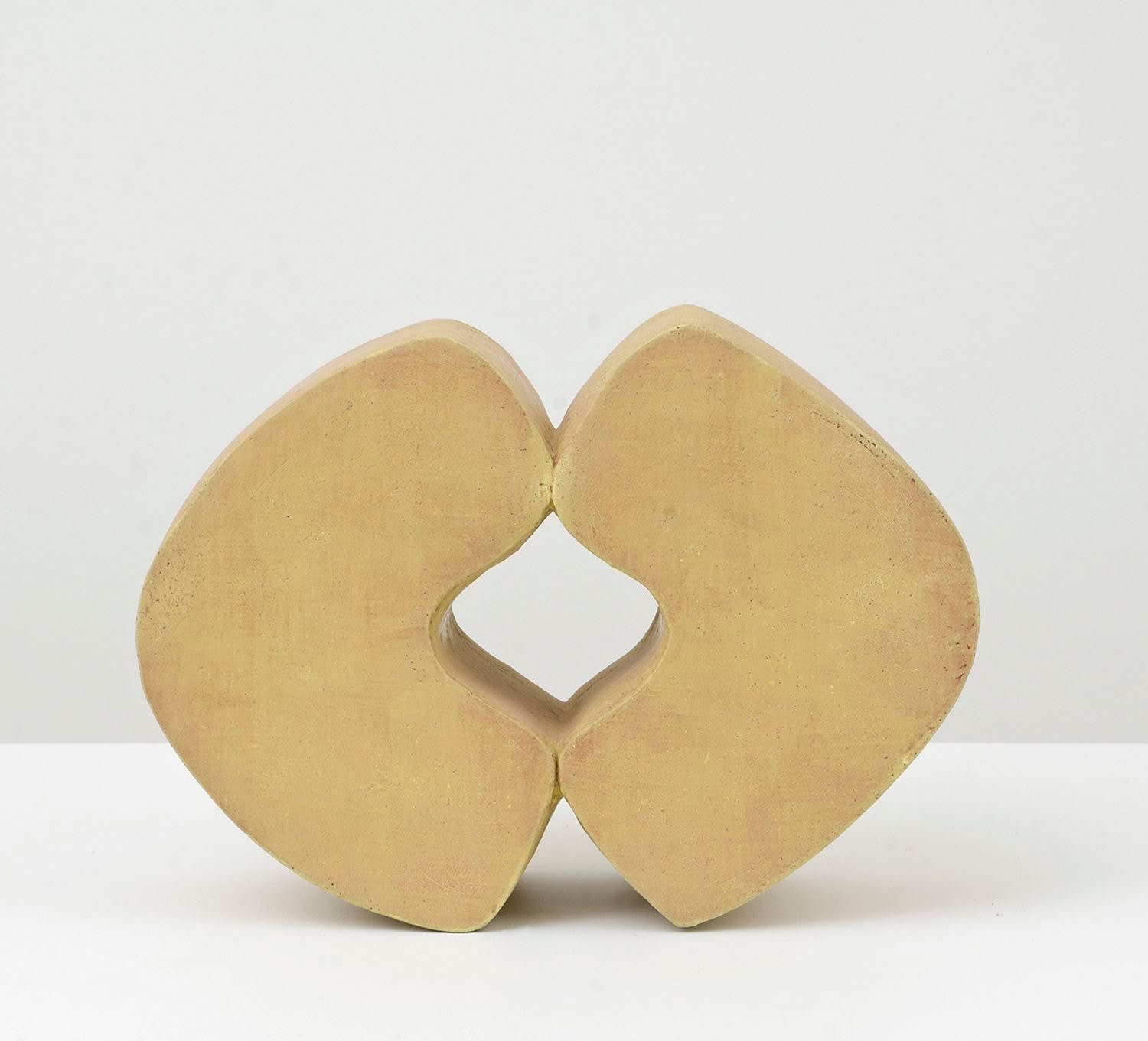 Diane Mayo Yellow, 2013 initialed and dated on base glazed ceramic 10 1/4 x 14 1/8 x 4 3/4 inches