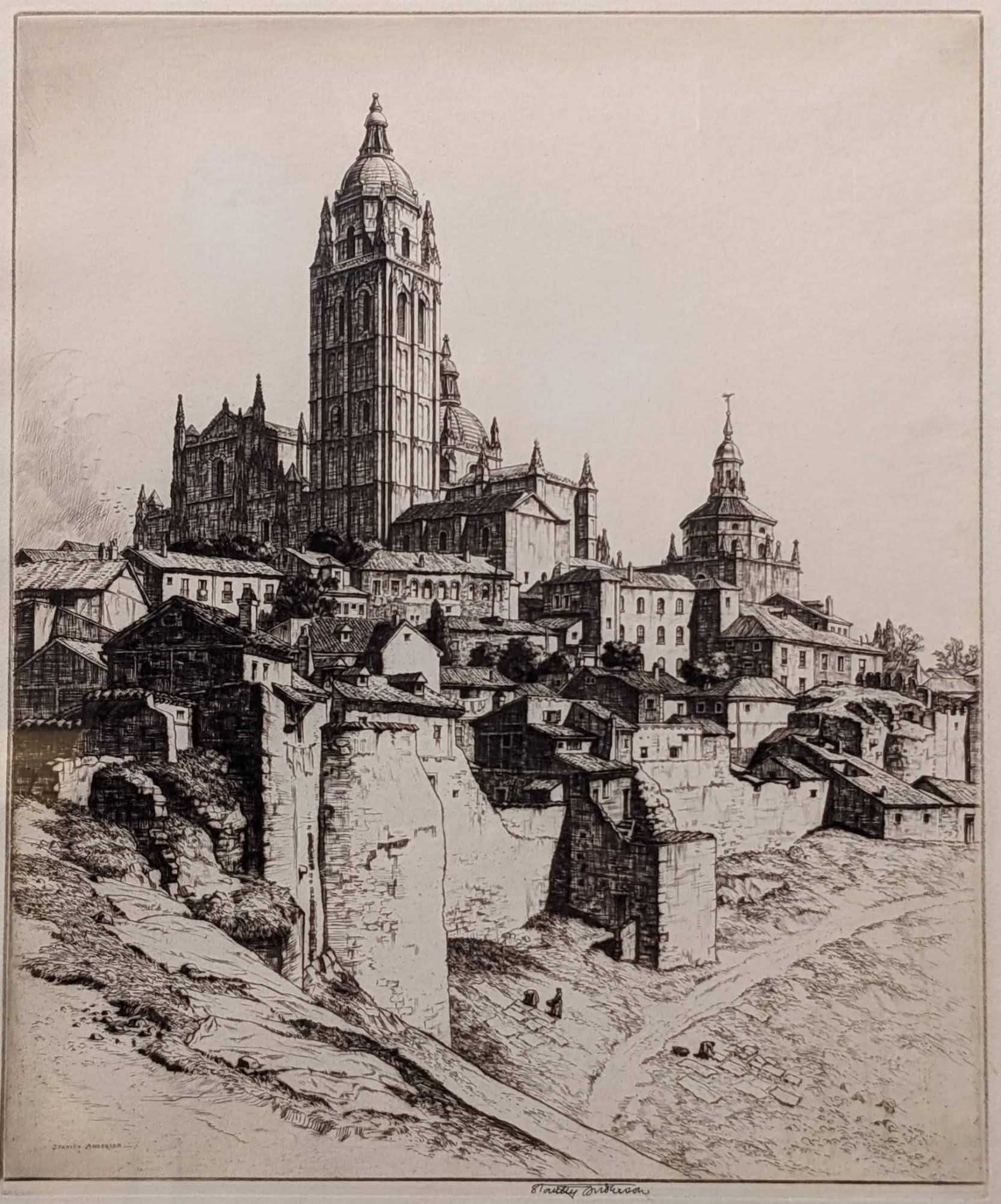 Stanley Anderson CBE RA RE, Segovia Cathedral, 1928