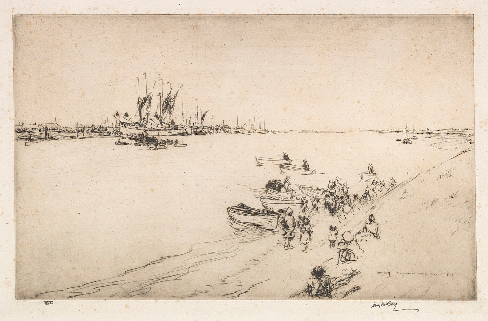 James McBey, Brightlingsea No.2, 1922