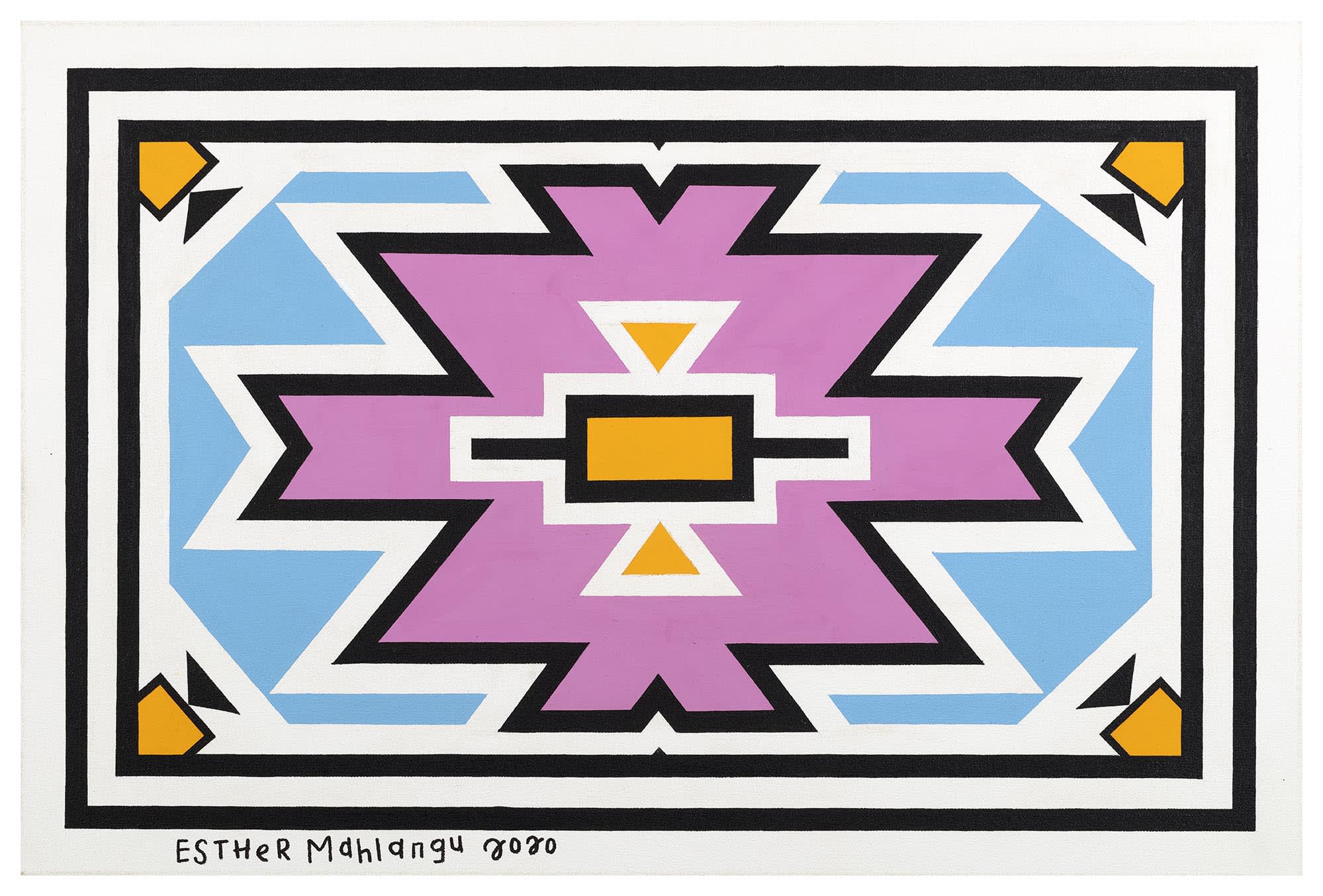 Dr. Esther Mahlangu, Ndebele Abstract , 2020