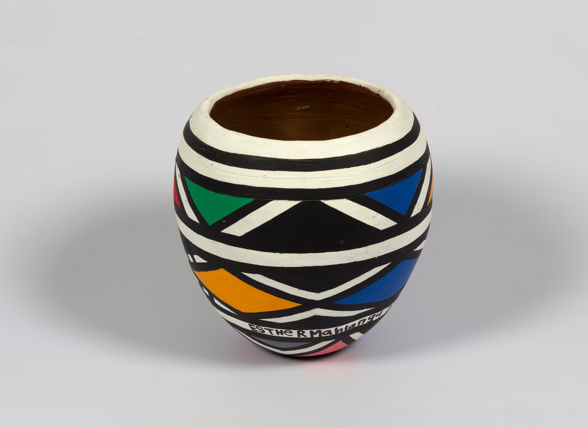 Dr. Esther Mahlangu, Ndebele Clay Pot 2, 2019