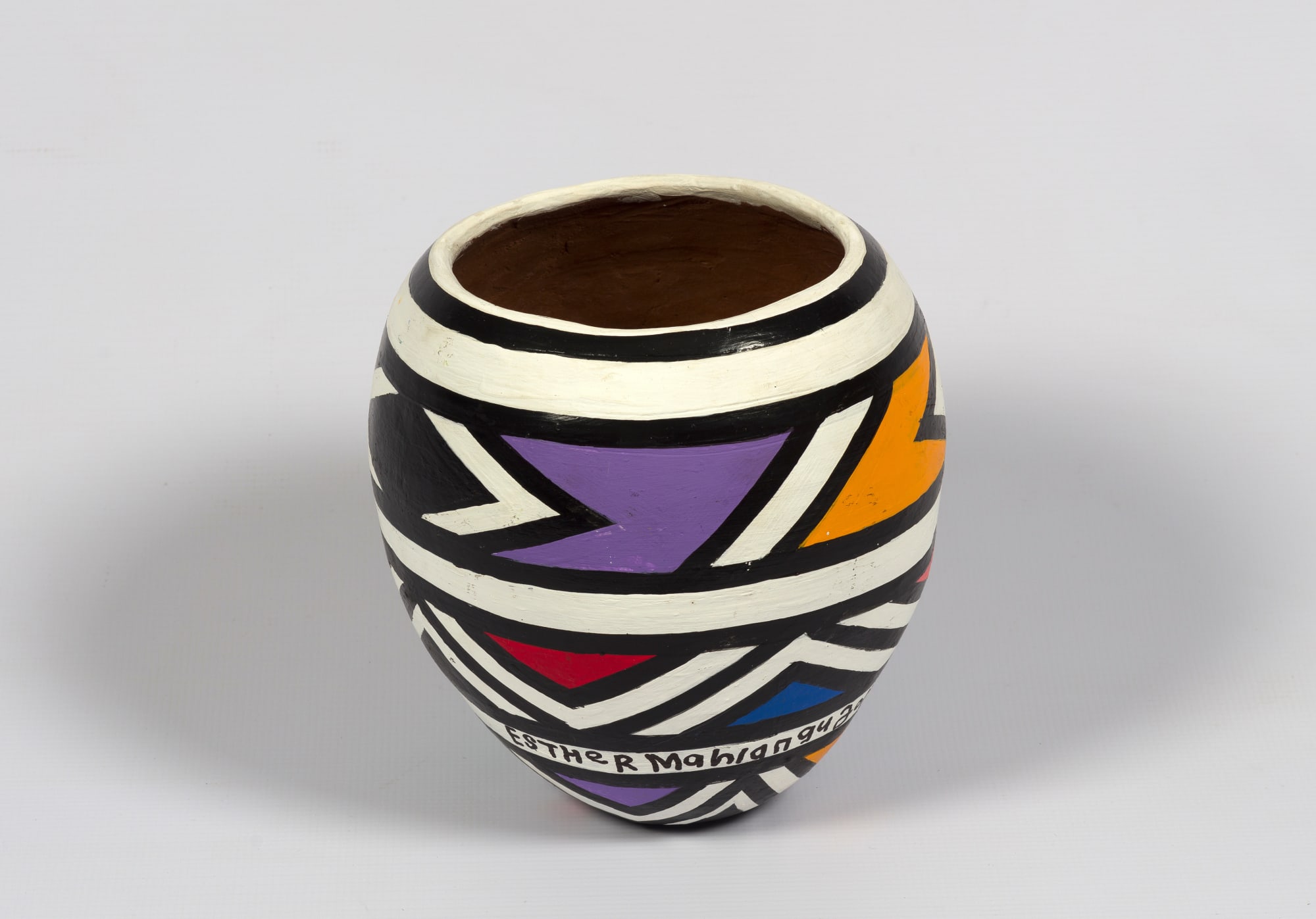 Dr. Esther Mahlangu, Ndebele Clay Pot 4, 2019